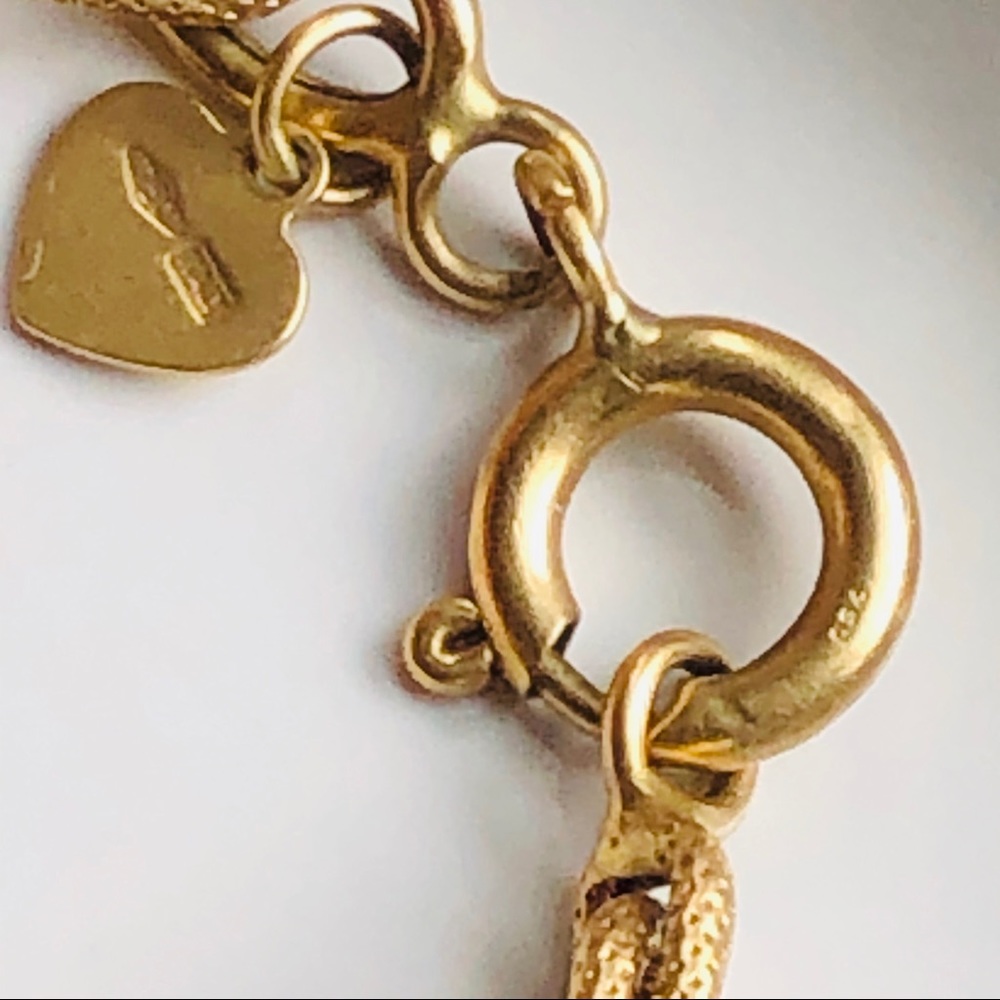 18K Matte Gold Cable Link Bracelet 8.5 inches - Picture 10 of 16